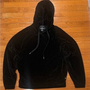 Andrew Marc Black Velvet Hoodie